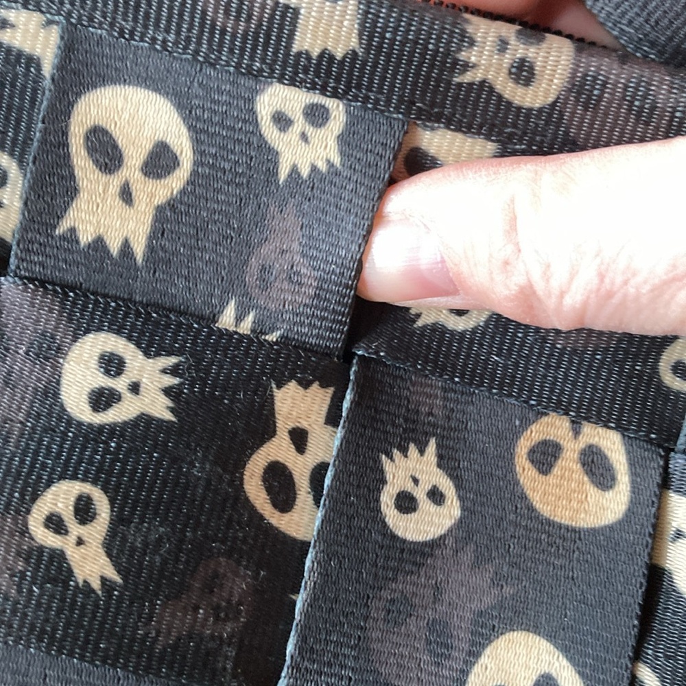 HARVERYS DISNEY COUTURE NIGHTMARE BEFORE CHRISTMAS purse. Made with seatbelts! - Picture 8 of 11